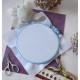 Plastic embroidery hoop, blue, d-165 mm