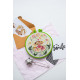 Plastic embroidery hoop, light green, d-145 mm