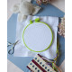 Plastic embroidery hoop, light green, d-145 mm