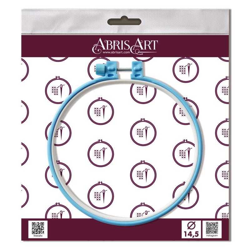 Plastic embroidery hoop, blue, d-145 mm