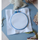 Plastic embroidery hoop, blue, d-145 mm