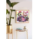 Bead Embroidery Kit on Art Canvas "Floral trail"