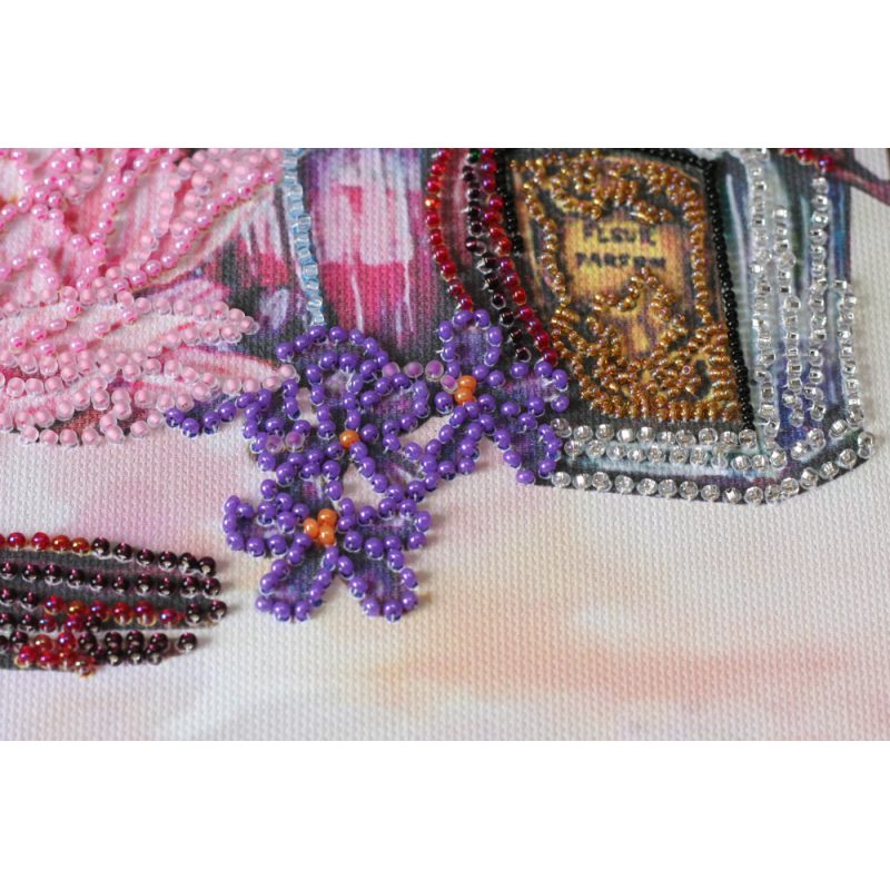 Bead Embroidery Kit on Art Canvas "Floral trail"