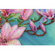 Bead Embroidery Kit on Art Canvas "Magnolias bloom"