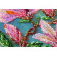 Bead Embroidery Kit on Art Canvas "Magnolias bloom"