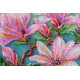 Bead Embroidery Kit on Art Canvas "Magnolias bloom"