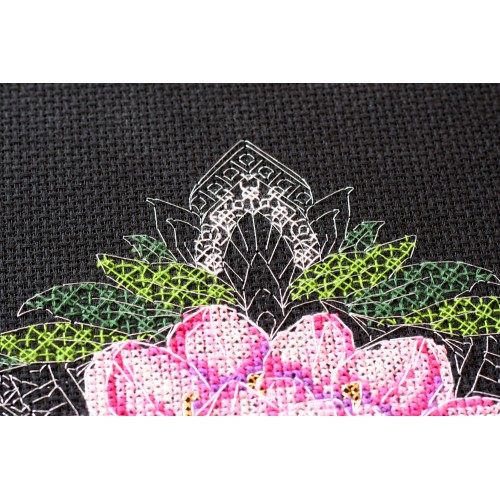 Cross-stitch kits Lotus, AH-132 by Abris Art - buy online! ✿ Fast delivery ✿ Factory price ✿ Wholesale and retail ✿ Purchase Big kits for cross stitch embroidery