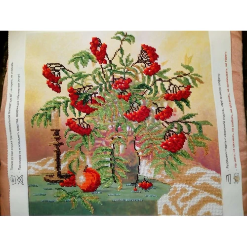 Charts on artistic canvas Wild ash cluster, AC-219 by Abris Art - buy online! ✿ Fast delivery ✿ Factory price ✿ Wholesale and retail ✿ Purchase Large schemes for embroidery with beads on canvas (300x300 mm)