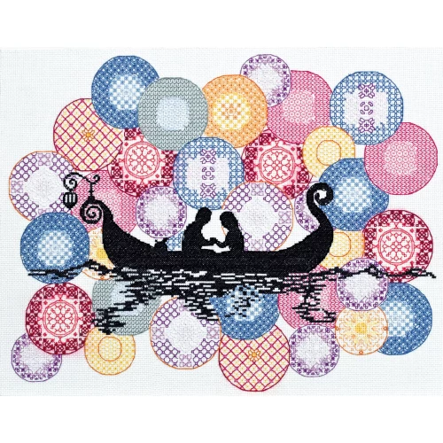 Cross-stitch kits Boat, AH-041 by Abris Art - buy online! ✿ Fast delivery ✿ Factory price ✿ Wholesale and retail ✿ Purchase Big kits for cross stitch embroidery