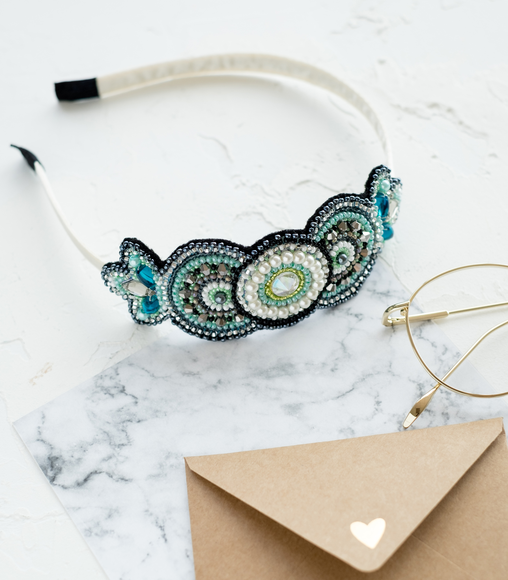 Decoration Mint arabesque, ADH-001 by Abris Art - buy online! ✿ Fast  delivery ✿ Factory price ✿ Wholesale and retail ✿ Purchase Hair accessories