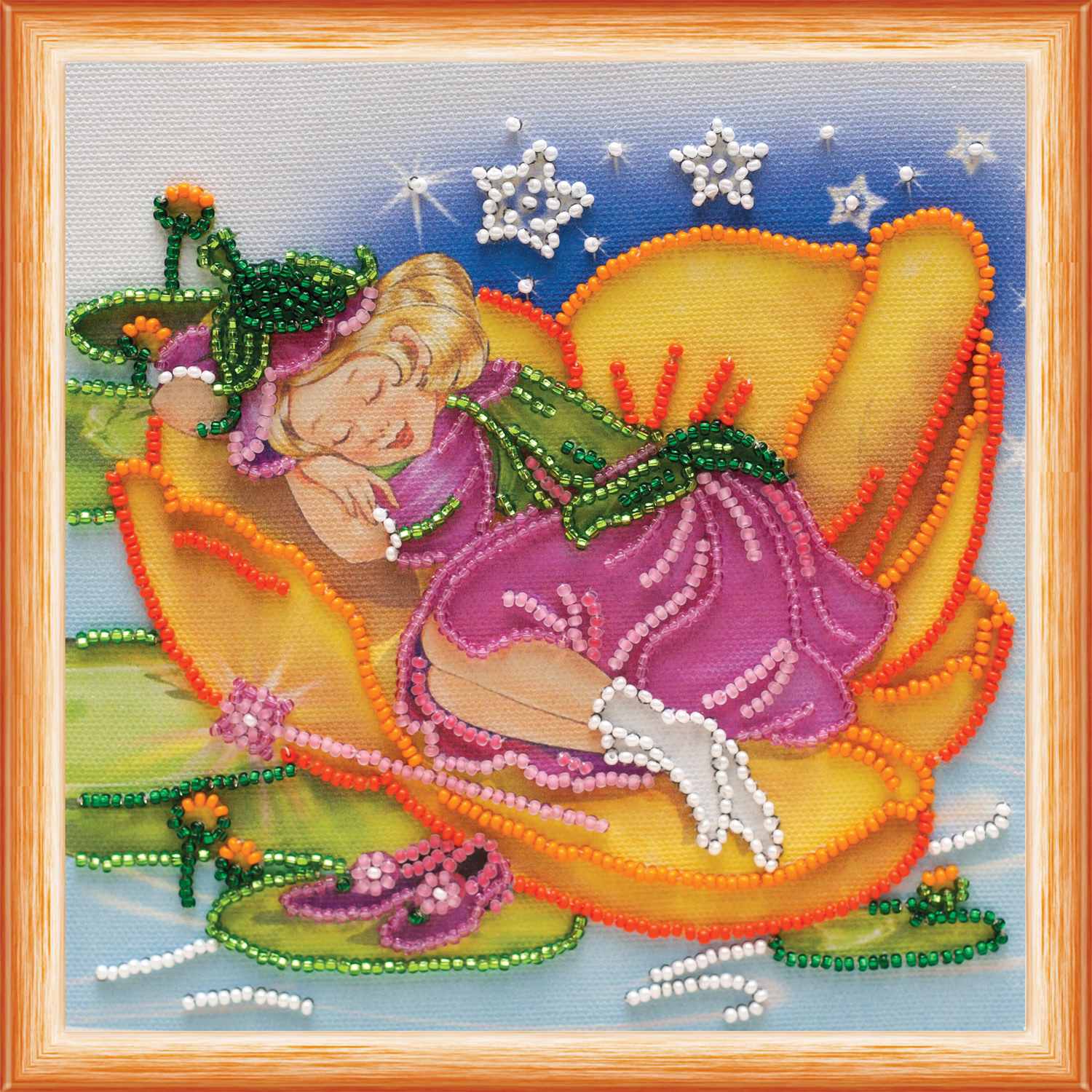 Mini Bead embroidery kit Sleeping fairy, AM-075 by Abris Art - buy ... - Sleep Beads Kits